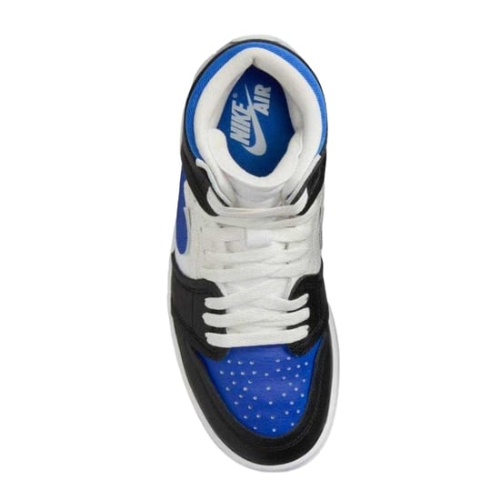 Nike Dames/Dames Air Jordan 1 Leren Trainers (Wit/zwart/blauw) - Image 5
