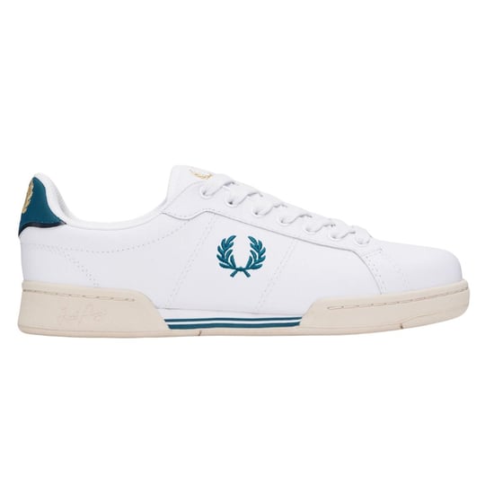 Fred Perry Mens Bay Ocean Logo Leather Trainers (White) - Image 1