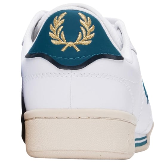 Fred Perry Mens Bay Ocean Logo Leather Trainers (White) - Image 2