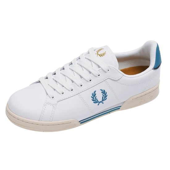 Fred Perry Mens Bay Ocean Logo Leather Trainers (White) - Image 3