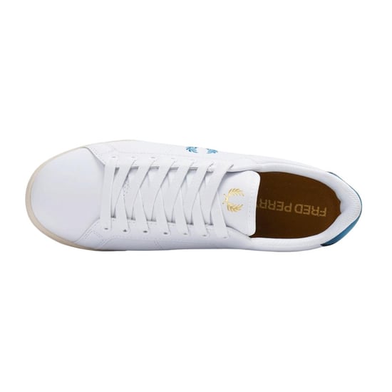 Fred Perry Mens Bay Ocean Logo Leather Trainers (White) - Image 4
