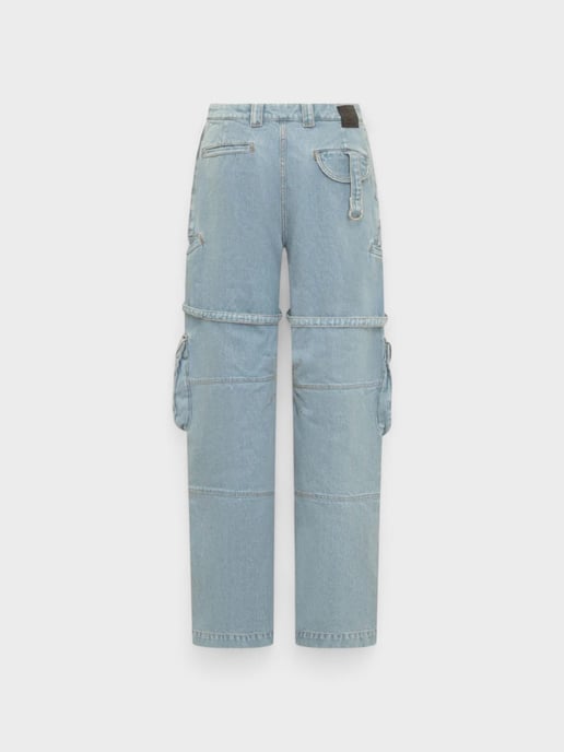 Off-White Bleach Cargo Pocket Over Pant Light Denim - Image 2