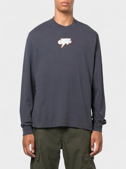 Off-White Degrade Thund Skate L/S Tee Outerspace - Image 3