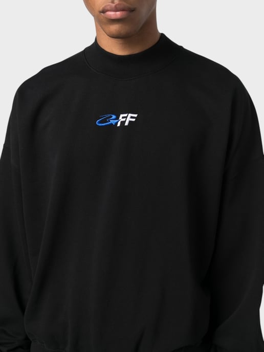 Off-White Exact Opposite Boxy Fit Black Sweatshirt - Image 3