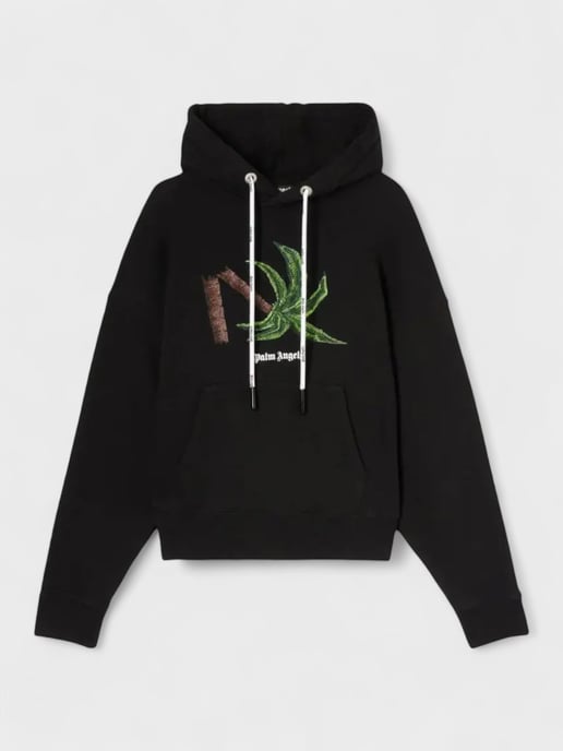 Palm Angels Broken Palm Black Hoody - Image 1