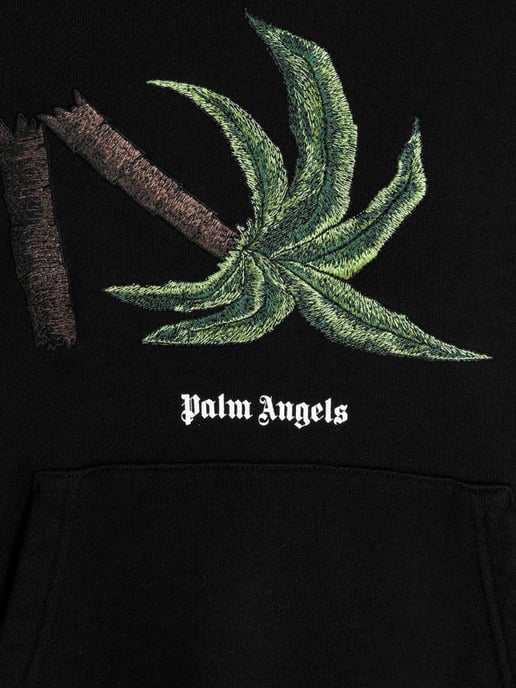 Palm Angels Broken Palm Black Hoody - Image 2