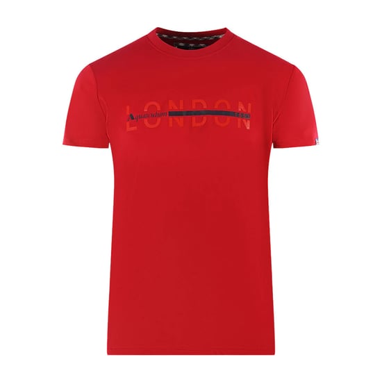Aquascutum Heren Londen 1851 Split Logo T-Shirt (Rood) - Image 1