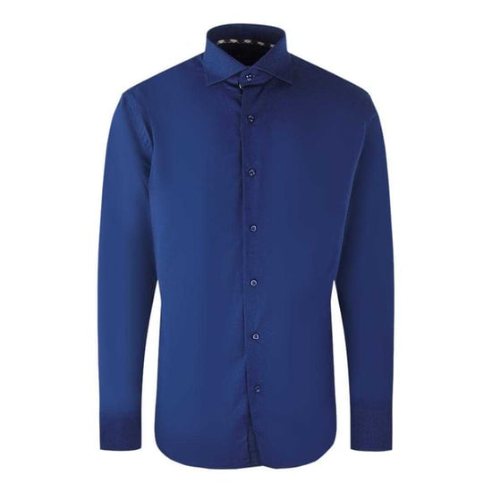 Aquascutum Effen herenoverhemd met lange mouwen (Royaal Blauw) - Image 1