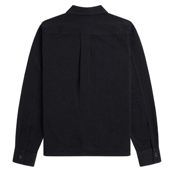 Fred Perry Mens Plain Twill Overshirt (Black) - Image 2