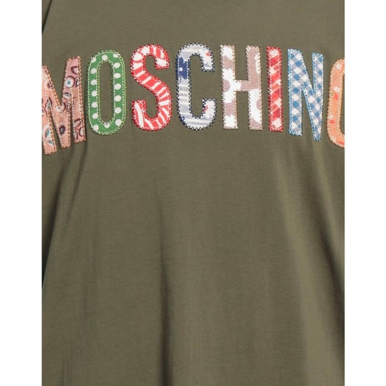 Moschino Heren Geborduurd T-shirt met logo (Groen) - Image 5