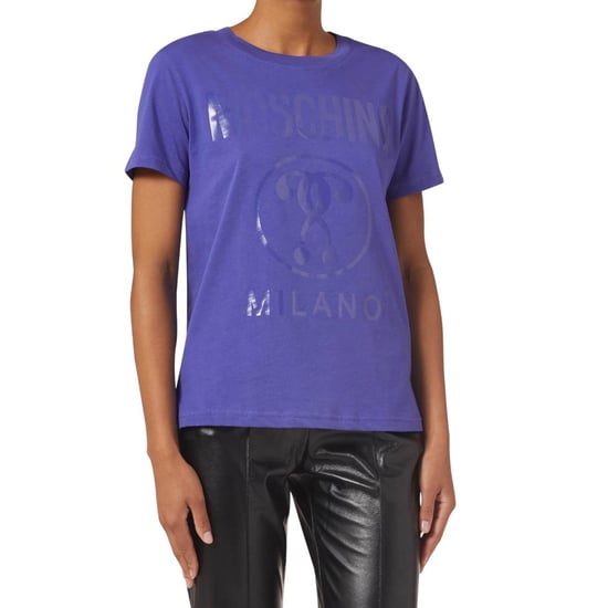 Moschino Heren Dubbel Vraagteken T-Shirt (Paars) - Image 1