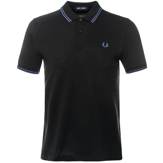 Fred Perry Herenpoloshirt met dubbele kraag (Zwart, Zwart) - Image 2