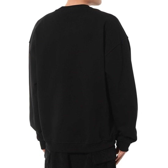 Diesel Heren Dubbel Vernietigd Logo Sweatshirt (Zwart) - Image 4