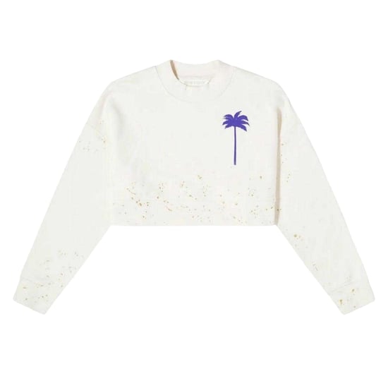 Palm Angels Dames/Dames Sweatshirt met geverfd overhemd (Wit) - Image 1
