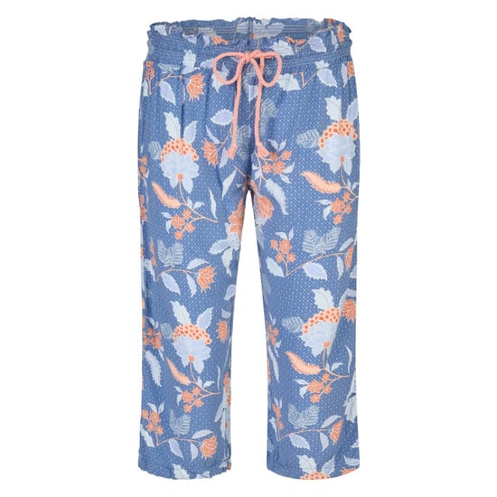 By Louise Dames capri pyjama set driekwart oranje/blauw gebloemd - Image 2