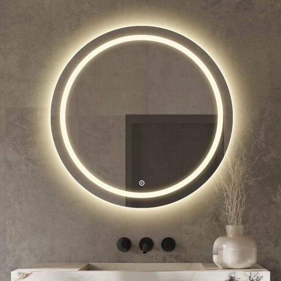 Vtw Living badkamerspiegel rond met led verlichting en verwarming 60 cm - Image 1