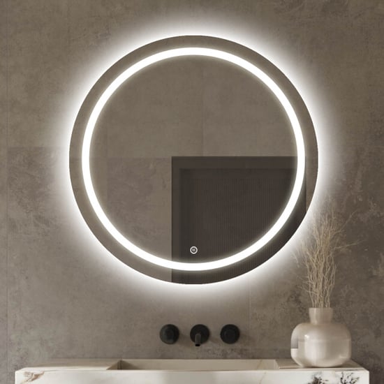 Vtw Living badkamerspiegel rond met led verlichting en verwarming 60 cm - Image 4
