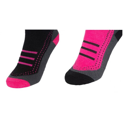 Trespass Womens/Ladies Janus II Ski Socks (Pack Of 2) (Cassis/black) - Image 3