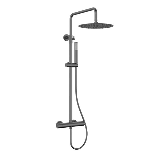 Vtw Living regendouche gun metal 30 cm thermostatische mengkraan - Image 1