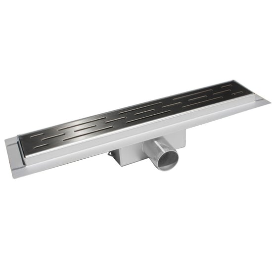 Vtw Living douchegoot rvs met flens verstelbaar 70 x 7 cm - Image 1