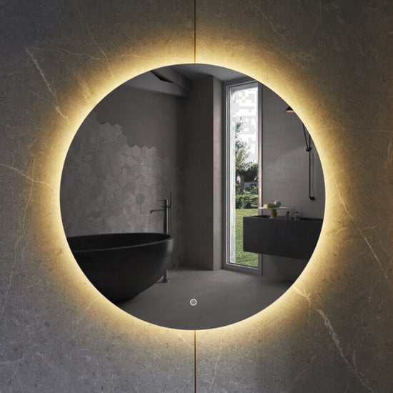 Vtw Living badkamerspiegel rond 120 cm spiegel met led verlichting en - Image 1