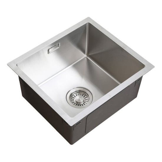 Vtw Living rvs spoelbak 44,5x34,5 cm inclusief aansluitset zonder kraangat - Image 1