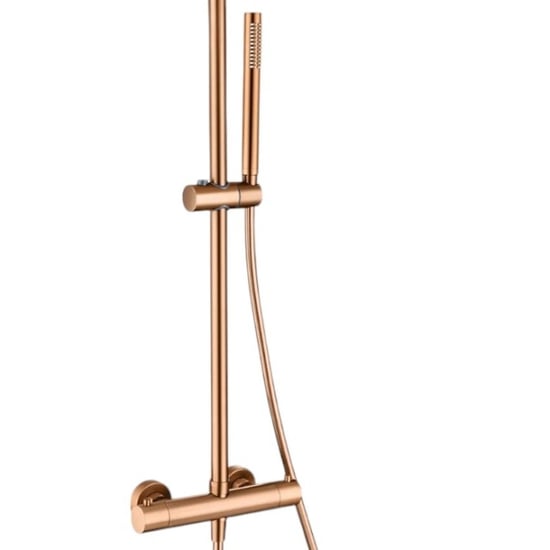 Vtw Living regendouche set met thermostatische mengkraan brons 25 cm - Image 4