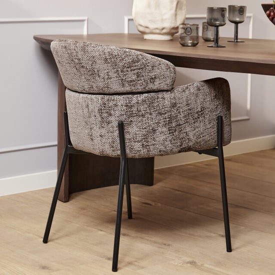 Starfurn eetkamerstoel otis grey met armleuning set van 2 - Image 5