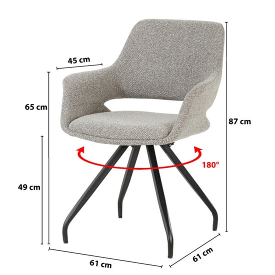 Livingfurn eetkamerstoel capp set van 2 61x61x88cm - Image 5