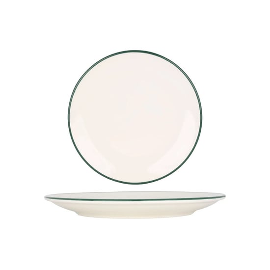 Rinart Dinerbord green edge porselein 30 cm set van 6 - Image 1