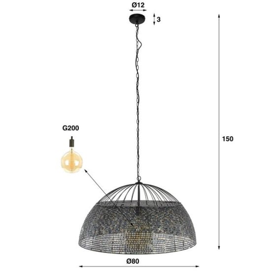 Hoyz Hoyz hanglamp Ø80 armor metaal bruin - Image 6