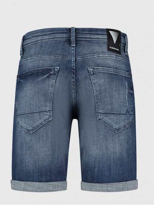 Purewhite The steve 857 skinny denim shorts dark blue - Image 3