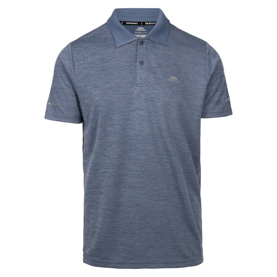Trespass Mens Mckay Active Polo Shirt (Indigo Tone Marl) - Image 1