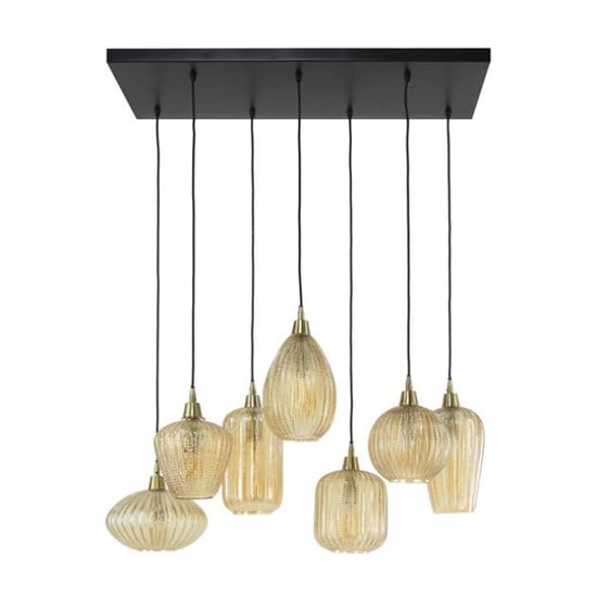 Hoyz Hoyz hanglamp pattern 4+3 lampen glass - Image 4