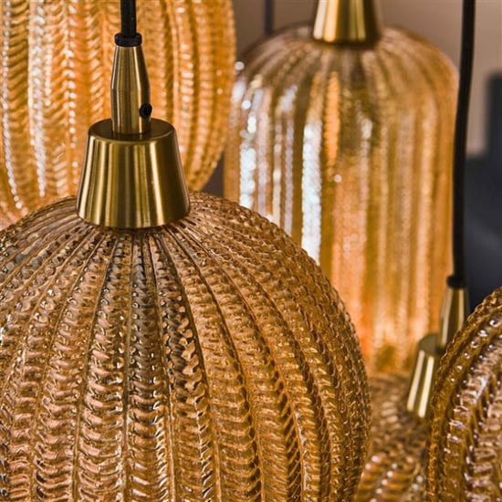 Hoyz Hoyz hanglamp pattern 4+3 lampen glass - Image 6