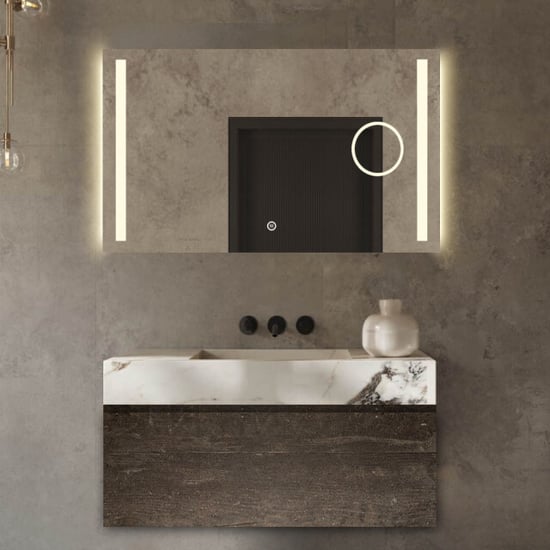 Vtw Living badkamerspiegel met verlichting en verwarming spiegel met - Image 4