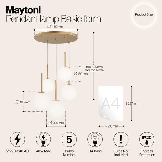 Maytoni hanglamp basic form - Ø58 - Image 4