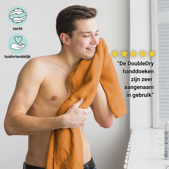 DoubleDry Handdoeken set 50 x 100 cm 12 stuks 100% zacht katoen 500 g/m2 - - Image 4
