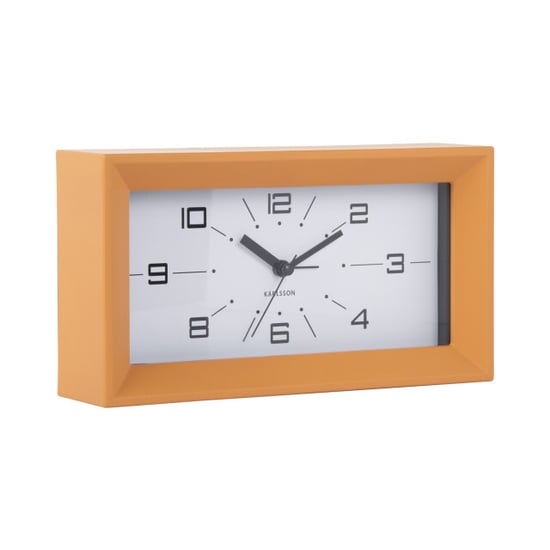 Karlsson wekker lujo rectangle ochre yellow & navy blue - Image 1