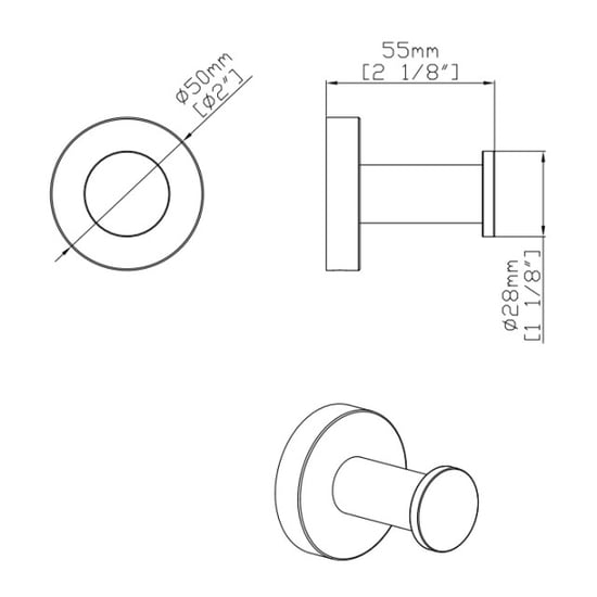 Vtw Living handdoekhaak geborsteld pvd coating - Image 3
