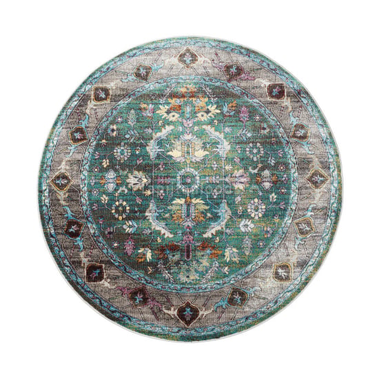 Muratap Picasso pablo vintage rond vloerkleed groen / multi laagpolig- 200 - Image 5