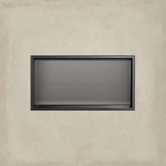 Vtw Living inbouwnis badkamer geborsteld gun metal 60 x 30 x 10 cm - Image 2