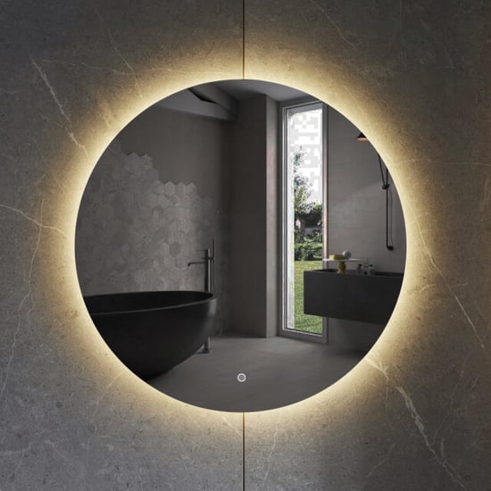Vtw Living badkamerspiegel rond 60 cm spiegel met led verlichting en - Image 3