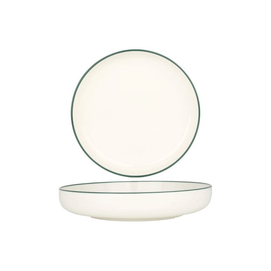 Rinart Diepbord green edge porselein 22 cm (800cc) set van 6 - Image 1