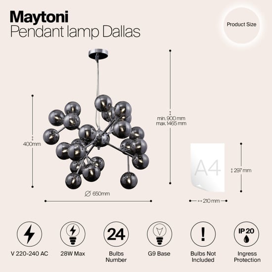 Maytoni hanglamp dallas - Ø65 - Image 4