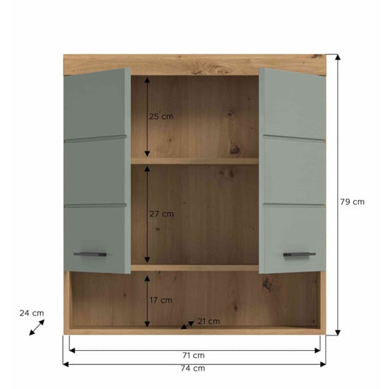 Furnilux Scout wandkast breed salie mdf tz artisan nb - Image 4
