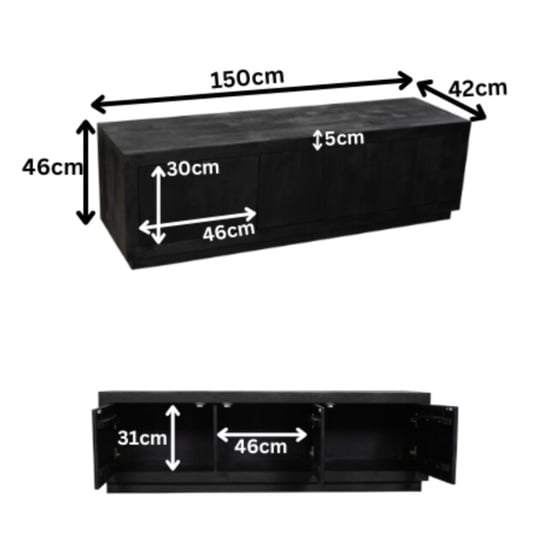 Starfurn tv meubel brussel black 150 cm - Image 4