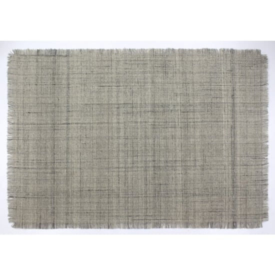 Velaar Outlet vloerkleed flocus 100% wol effen grijs platgeweven modern- - Image 1