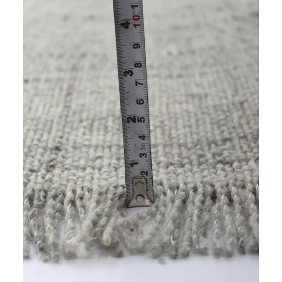 Velaar Outlet vloerkleed flocus 100% wol effen grijs platgeweven modern- - Image 2