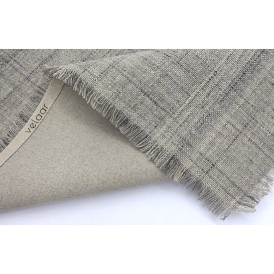 Velaar Outlet vloerkleed flocus 100% wol effen grijs platgeweven modern- - Image 3